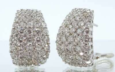 6CTW Diamond Earrings 14K White Gold